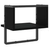 vidaXL Wall Shelf with Bar Black 30x25x30 cm