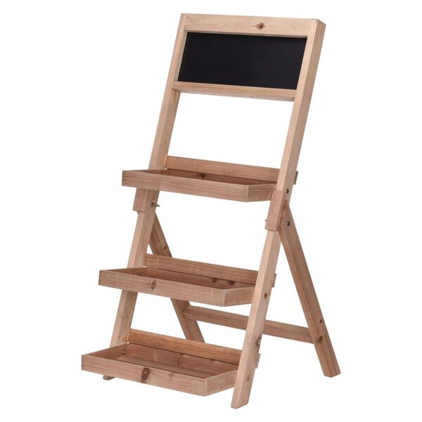 H&S Collection Plant Rack with 3 Levels 39x17x76 cm Wood