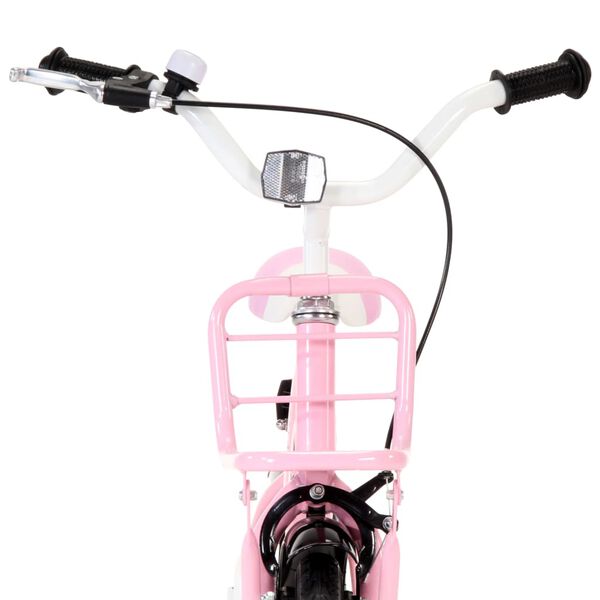 vidaXL Kids Bike with Front Carrier 20 inch Pink and Black