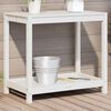 vidaXL Potting Table with Shelf White 82.5x50x75 cm Solid Wood Pine