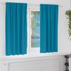 vidaXL Blackout Curtains with Rings 2 pcs Turquoise 175 x 140 cm