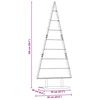 vidaXL Metal Christmas Tree with Stand Black 150 cm Steel