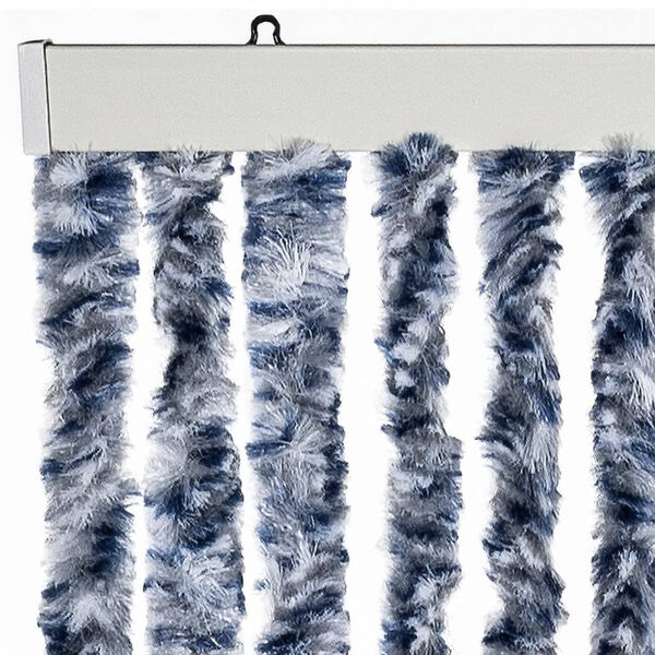vidaXL Insect Curtain Blue, White and Silver 90x220 cm Chenille