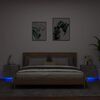 vidaXL Wall-mounted Bedside Cabinets with LED Lights 2 pcs Concrete Grey