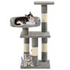 vidaXL Cat Tree with Sisal Scratching Posts 65 cm Grey