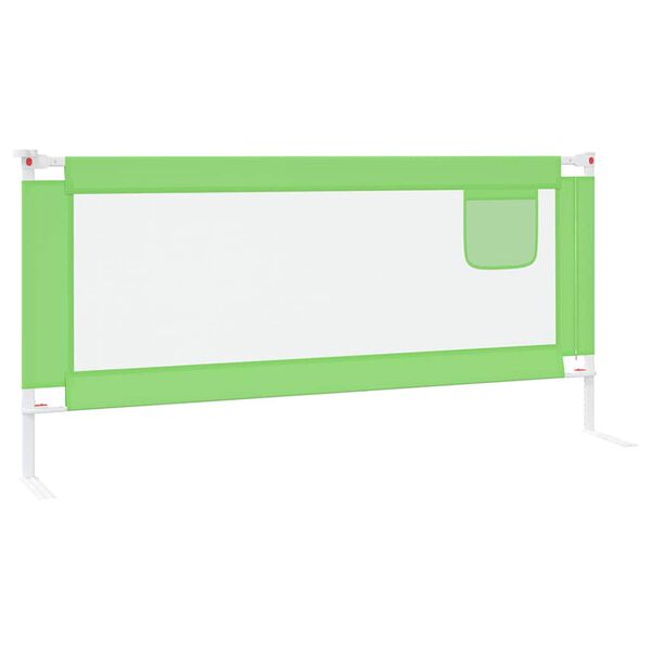vidaXL Toddler Safety Bed Rail Green 200x25 cm Fabric