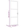 vidaXL Interior Door 76x201.5 cm White Matt Glass and Aluminium