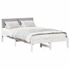 vidaXL Bed frame White and light grey 120 x 190 cm Solid pine wood