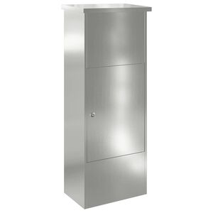 vidaXL Parcel Drop Box Black 44.5 x 29 x 110.5 cm Galvanised Steel