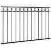 vidaXL Fence Panel Steel 1.7x0.8 m Black