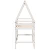 vidaXL Loft Bed with Ladder and Roof without Mattress White 90x190 cm Single