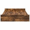 vidaXL Storage Bed Frame Smoked Oak 120 x 190 cm Engineered Wood