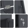 vidaXL Parcel Drop Box with Door Anthracite 44.5 x 29 x 110.5 cm Steel