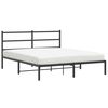 vidaXL Metal Bed Frame without Mattress with Headboard Black 160x200cm