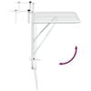 vidaXL Balcony Table White 60x40 cm Steel