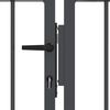 vidaXL Fence Gate with Spear Top Black 305x125 cm Powder-coated Steel
