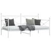 vidaXL Day Bed without Mattress White 100x190 cm Steel