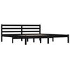 vidaXL Bed Frame without Mattress 180x200cm Black Super King Size