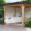 vidaXL Outdoor Kitchen Cabinets 3 pcs White Solid Wood Pine