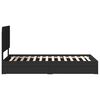 vidaXL Storage Bed with Headboard Black 90 x 190 cm Engineered Wood