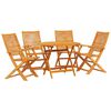 vidaXL Garden Dining Set 5 pcs Brown Solid Acacia Wood