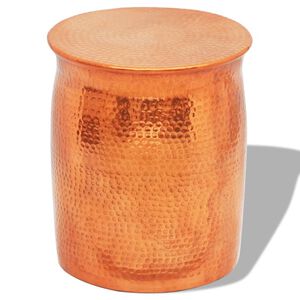 vidaXL Side Table | Brass Copper | Aluminium | 36 x 42 cm | Decorative Inlays
