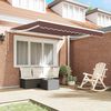 vidaXL Manual Retractable Awning Brown 300x250 cm
