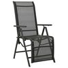 vidaXL Reclining Garden Chairs 2pcs Textilene and Aluminium Black