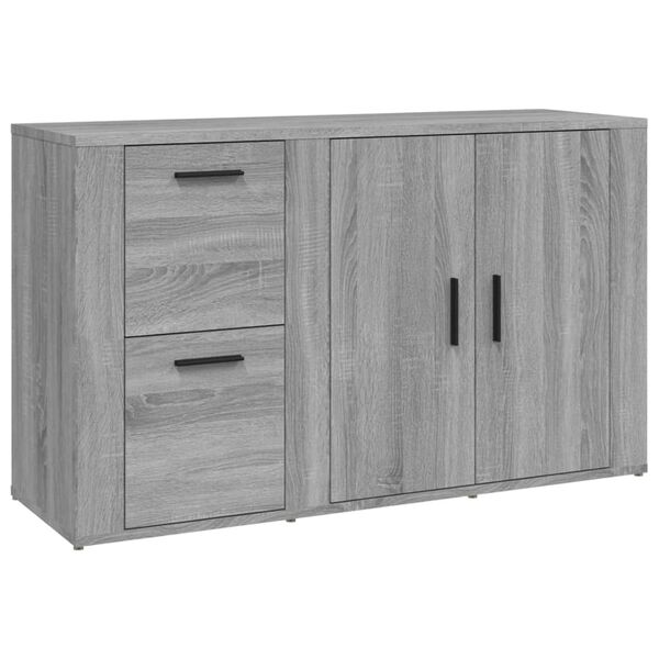 vidaXL Sideboard Grey Sonoma 100x33x59.5 cm Engineered Wood