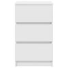 vidaXL Bedside Cabinets with 3 Drawers 2 pcs White 39x35x65 cm