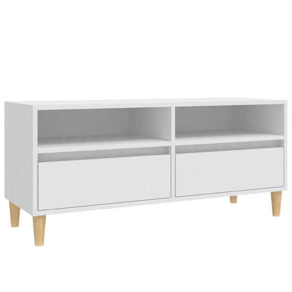 vidaXL TV Cabinet White 100x34.5x44.5 cm Engineered Wood