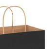 vidaXL Paper Bags 50 pcs with Handles Black 21x11x28 cm