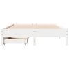 vidaXL Bed Frame without Mattress White 120x200 cm Solid Wood Pine