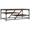 vidaXL Coffee Table Smoked Oak 100x49x40 cm Engineered Wood