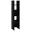 vidaXL 4 Piece Book Cabinet Set High Gloss Black Engineered Wood