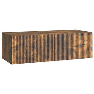 vidaXL Wall-Mounted TV Cabinet 98 x 41 x 30 cm Smoked Oak
