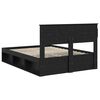 vidaXL Bed Frame with Mattress Black 140 x 200 cm Solid Pine Wood