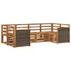 vidaXL Sectional Sofa Set 5 pcs Natural Solid Acacia Wood