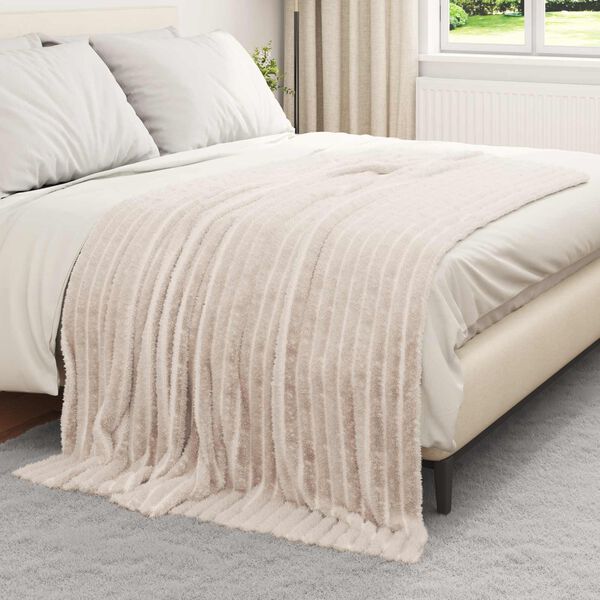 vidaXL Throw Blankets 6 pcs Beige 200 x 150 cm Fleece