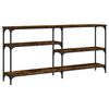 vidaXL Console Table Smoked Oak 160x29x75 cm Engineered Wood