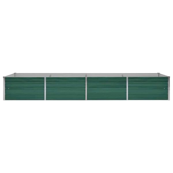 vidaXL Garden Raised Bed Galvanised Steel 320x80x45 cm Green