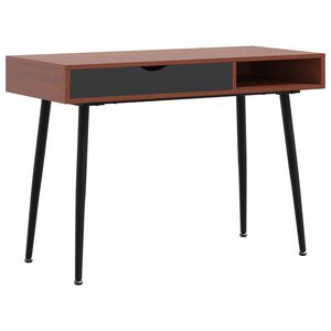 vidaXL Computer Desk with Drawer Brown 110x50x75 cm Engineered Wood