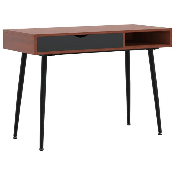 vidaXL Computer Desk with Drawer Brown 110x50x75 cm Engineered Wood
