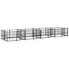 vidaXL Outdoor Dog Kennel Steel 15.02 m&sup2;