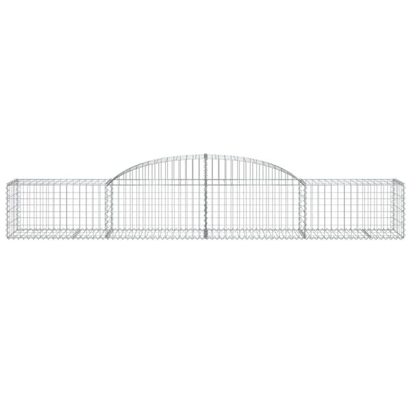 vidaXL Arched Gabion Basket 300x50x40/60 cm Galvanised Iron
