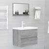 vidaXL Bathroom Mirror Grey Sonoma 60x10.5x37 cm Engineered Wood
