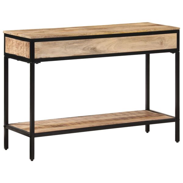 vidaXL Console Table 100x35x70 cm Solid Rough Wood Mango