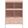 vidaXL Highboard Pink 68x39x101.5 cm Steel