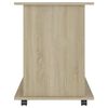 vidaXL Rolling Cabinet Sonoma Oak 60x45x60 cm Engineered Wood