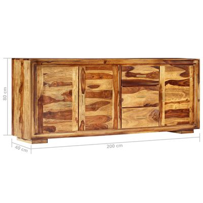 vidaXL Sideboard 200x40x80 cm Solid Sheesham Wood